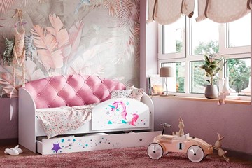 Детская кровать Звездочка с бортиком, Розовый в Биробиджане