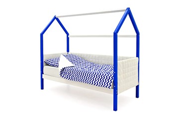 Детская кровать-домик «Svogen сине-белый» мягкая в Биробиджане