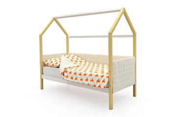Кровать-домик в детскую «Svogen бежево-белый» мягкая в Биробиджане