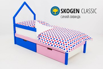 Детская кровать-домик мини Skogen синий-лаванда в Биробиджане