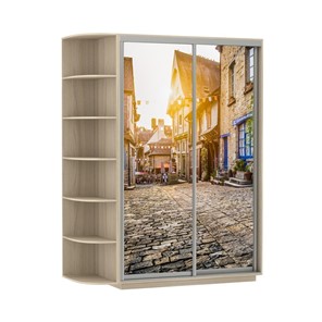 Шкаф 2-дверный Экспресс 1500x600x2200, со стеллажом, Улица/шимо светлый в Биробиджане