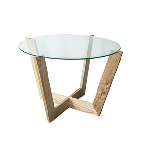 Стеклянный столик в зал Оникс-10, Натуральный массив/Прозрачное стекло в Биробиджане