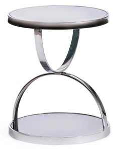 Стеклянный журнальный столик GROTTO (mod. 9157) металл/дымчатое стекло, 42х42х50, хром в Биробиджане