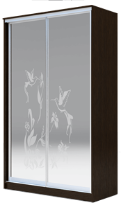 Шкаф 2400х1362х620 два зеркала,"Колибри" ХИТ 24-14-66-03 Венге Аруба в Биробиджане