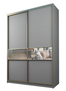 Шкаф 2-х дверный MAX МШ-23-6-16-33, Профиль Золото/Цвет Серый в Биробиджане