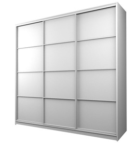 Шкаф 3-х створчатый MAX МШ-23-6-24-111, Профиль Белый/Цвет Белый в Биробиджане