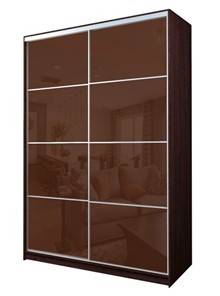 Шкаф 2-х дверный MAX МШ-25-6-18-22, Профиль Серебро/Цвет Венге/Oracal Шоколад в Биробиджане