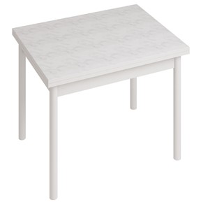 Кухонный стол СТ22, Белый/Белый мрамор в Биробиджане
