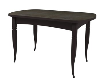 Обеденный овальный стол Ялта с резными опорами Венге/Ясень Анкор темный в Биробиджане