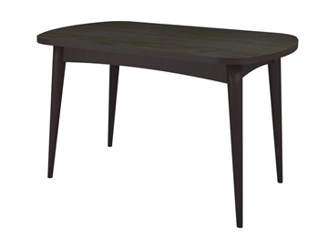 Обеденный овальный стол Ялта с цилиндрическими опорами Венге/Ясень Анкор темный в Биробиджане