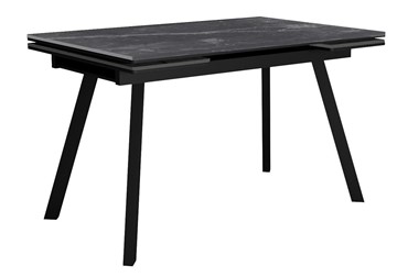 Керамический стол DikLine SKA125 Керамика Серый мрамор/подстолье черное/опоры черные (2 уп.) в Биробиджане