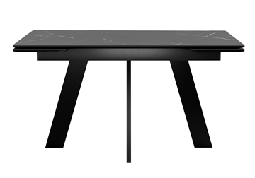 Раскладной стол DikLine SKM140 Керамика Черный мрамор/подстолье черное/опоры черные (2 уп.) в Биробиджане
