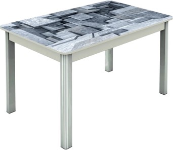 Раздвижной стол Гамбург исп.1 ноги метал. крашеные №23, Фотопечать (Текстура №74) в Биробиджане