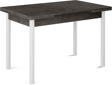 Кухонный раздвижной стол Милан-2 EVO, ноги белые, серый камень в Биробиджане