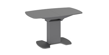 Раздвижной стол Портофино (СМ(ТД)-105.02.11(1)), цвет Серое/Стекло серое матовое LUX в Биробиджане