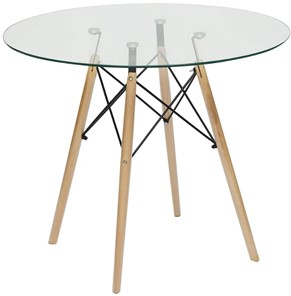 Стеклянный стол CINDY GLASS (mod.80GLASS) металл/стекло, D80х75см, прозрачный арт.13068 в Биробиджане
