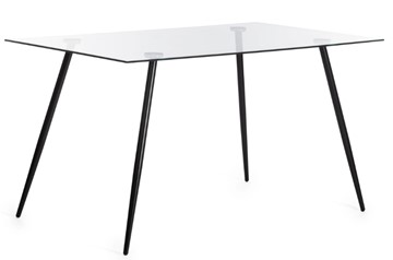 Стеклянный стол SOPHIA (mod. 5003) металл/стекло (8мм), 140x80x75, черный/прозрачный арт.19231 в Биробиджане