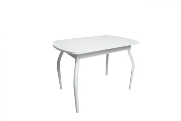 Маленький обеденный стол ПГ-01СТ белое/белое/крашенные фигурные в Биробиджане