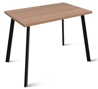 Обеденный стол Агат.2, Пластик Дуб натуральный/Черный матовый в Биробиджане