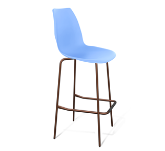 Барный стул SHT-ST29/S29 (голубой pan 278/медный металлик) в Биробиджане