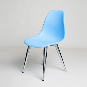 Обеденный стул derstuhl DSL 110 Milan Chrom (голубой) в Биробиджане
