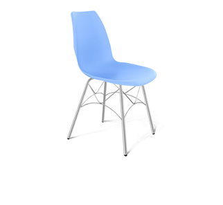Кухонный стул SHT-ST29/S107 (голубой pan 278/хром лак) в Биробиджане