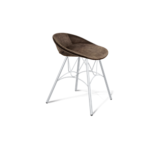 Обеденный стул SHT-ST19-SF1 / SHT-S100 (кофейный трюфель/хром лак) в Биробиджане