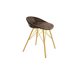 Обеденный стул SHT-ST19-SF1 / SHT-S37 (кофейный трюфель/золото) в Биробиджане