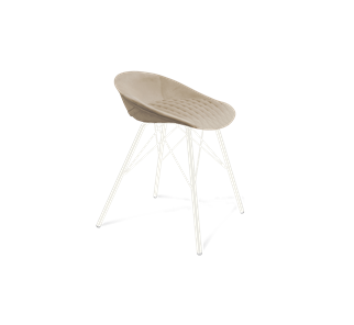 Обеденный стул SHT-ST19-SF1 / SHT-S37 (ванильный крем/белый муар) в Биробиджане