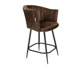 Полубарный стул SHT-ST42-1 / SHT-S148-1 (кофейный трюфель/черный муар) в Биробиджане