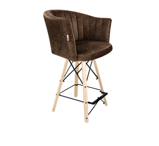 Полубарный стул SHT-ST42-1 / SHT-S80-1 (кофейный трюфель/прозрачный лак/черный) в Биробиджане