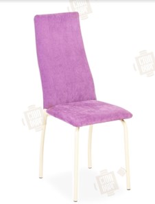 Обеденный стул Волна, каркас металл бежевый, инфинити фиолетовый в Биробиджане