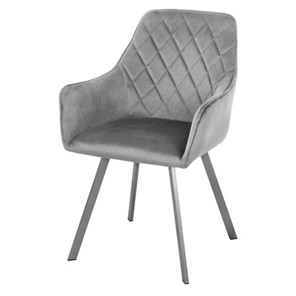 Кухонный мягкий стул-кресло Мадрид СРП-056 бриллиант Дрим серый в Биробиджане