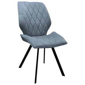 Обеденный стул BRABIX "Rombo CF-077", велюр серый, каркас металлический усиленный черный, 532776 в Биробиджане