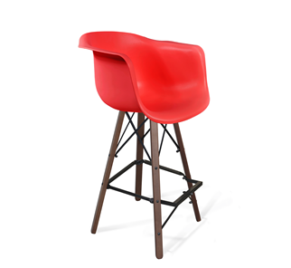 Барный стул SHT-ST31/S80 (красный/темный орех/черный) в Биробиджане