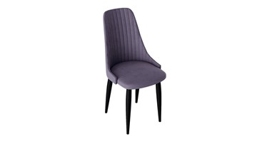 Обеденный стул Франк (конус) исп2 (Черный матовый/Микровелюр Фиолетовый) в Биробиджане