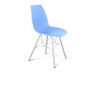 Обеденный стул SHT-ST29/S100 (голубой pan 278/хром лак) в Биробиджане