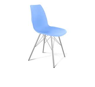 Обеденный стул SHT-ST29/S37 (голубой pan 278/хром лак) в Биробиджане