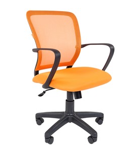 Кресло CHAIRMAN 698 black TW, ткань, цвет оранжевый в Биробиджане