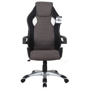 Компьютерное кресло Brabix Techno GM-002 (ткань, черное/серое, вставки белые) в Биробиджане