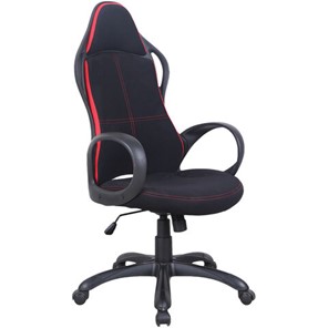 Кресло офисное Brabix Premium Force EX-516 (ткань, черное/вставки красные) 531571 в Биробиджане