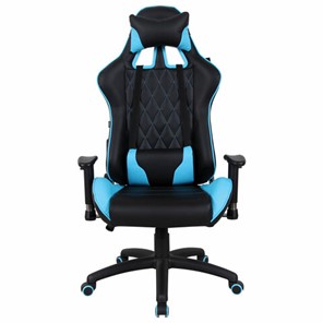 Офисное кресло Brabix GT Master GM-110 (две подушки, экокожа, черное/голубое) 531928 в Биробиджане