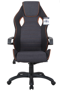 Кресло офисное Brabix Techno Pro GM-003 (ткань, черное/серое, вставки оранжевые) в Биробиджане