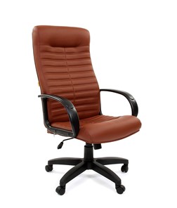 Офисное кресло CHAIRMAN 480 LT, экокожа, цвет коричневый в Биробиджане