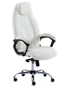 Кресло компьютерное BOSS Lux, кож/зам, белый, арт.15307 в Биробиджане