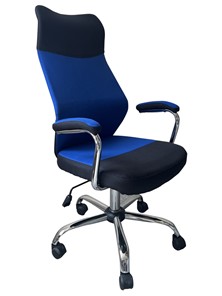 Кресло офисное C168 черный/синий в Биробиджане