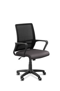 Офисное кресло для сотрудника Акцент, сетка YM/ткань Bahama / черная/серая в Биробиджане