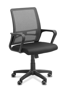 Кресло в офис Акцент, сетка YM/ткань TW / черная/серая в Биробиджане