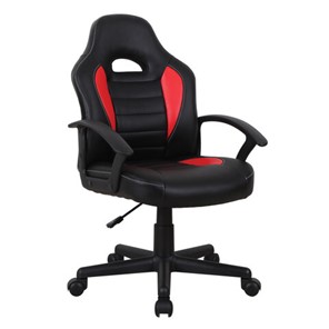 Офисное кресло BRABIX "Spark GM-201", экокожа, черное/красное, 532503 в Биробиджане