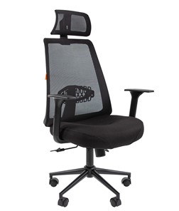 Компьютерное кресло CHAIRMAN 535 BLACK Сетчатый акрил черный / Полиэстер черный в Биробиджане